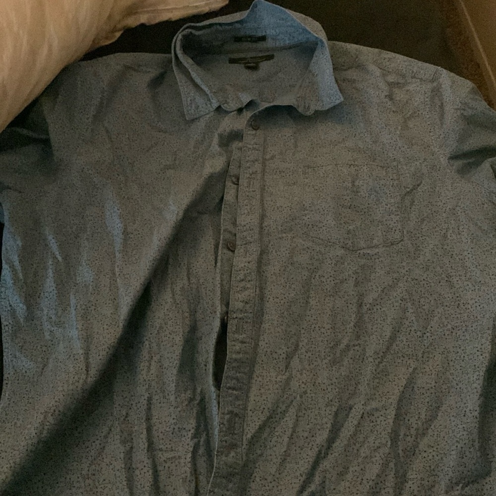 Marc Anthony slim fit floral short sleeve button down shirt